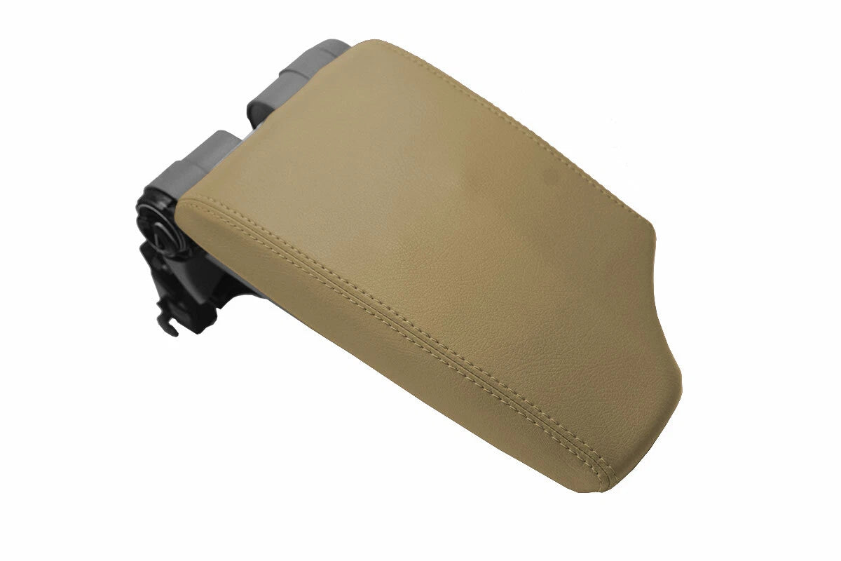 Leather Console Lid Armrest Cover for BMW E81 E82 E87 (2004–2013) Beige