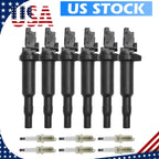 6x Ignition Coil 0221504470 + 6x Spark Plug 12122158253 for BMW 128i 328i X3 (2008–2013)