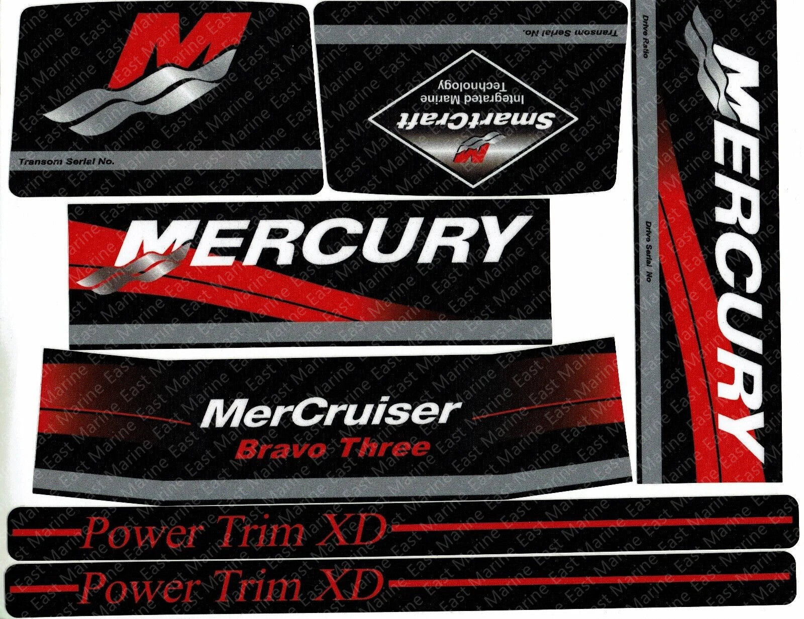 Decal Sticker Kit for MerCruiser Bravo 3 III (37-881760A00)