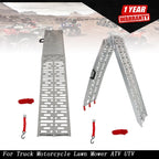 Set of 2 Aluminum Folding Loading Ramps for UTV ATV Truck Motorcycle