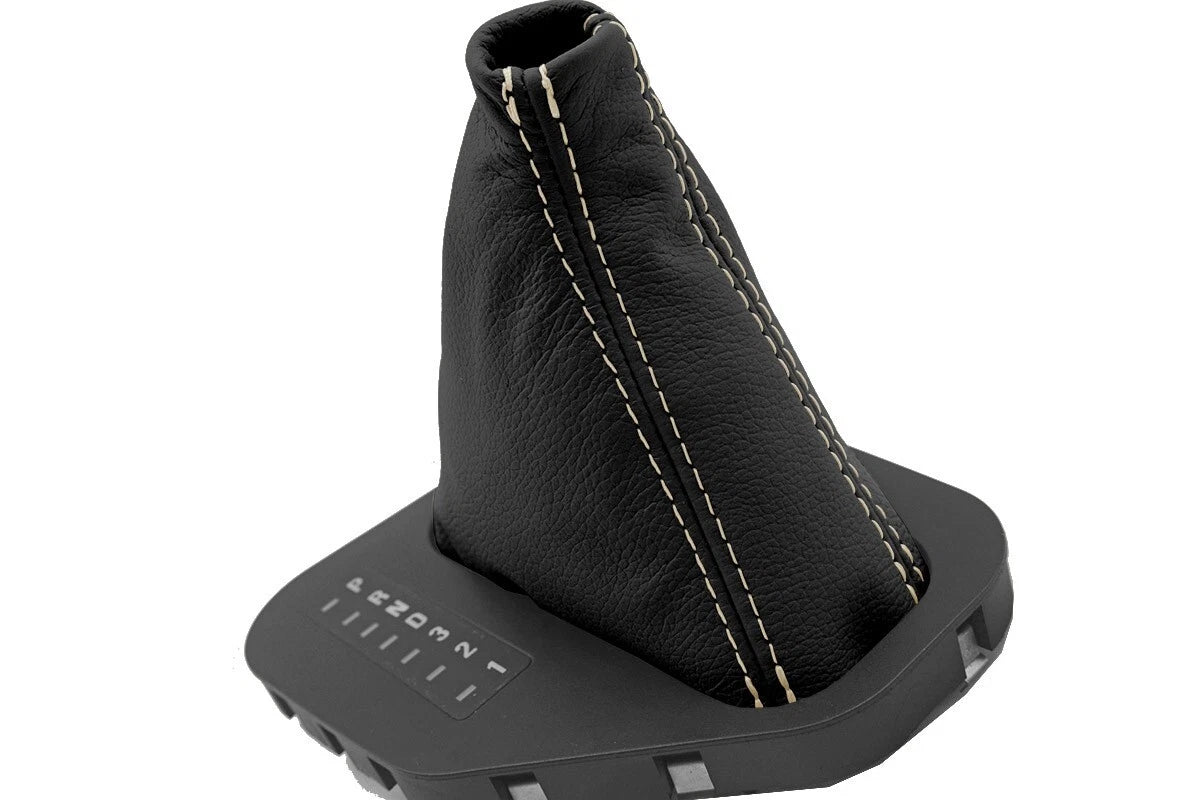 Leather Automatic & E Brake Boot Cover for BMW E39 (1996–2003) Beige Stitch