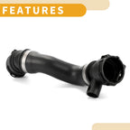 Radiator Hose for BMW 5 Series (2002–2010) No. 17127521778 Rubber Black