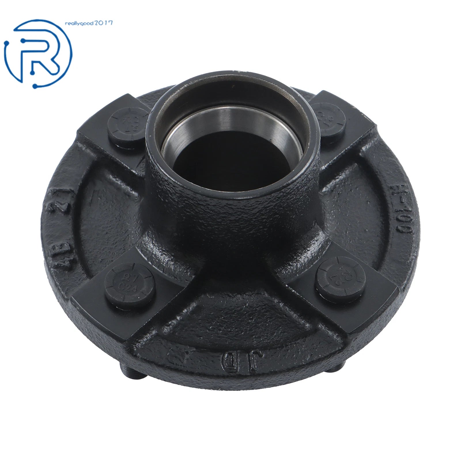Pack of 2 Trailer Axle Kits with 4 on 4" Bolt Idler Hub & Bearing