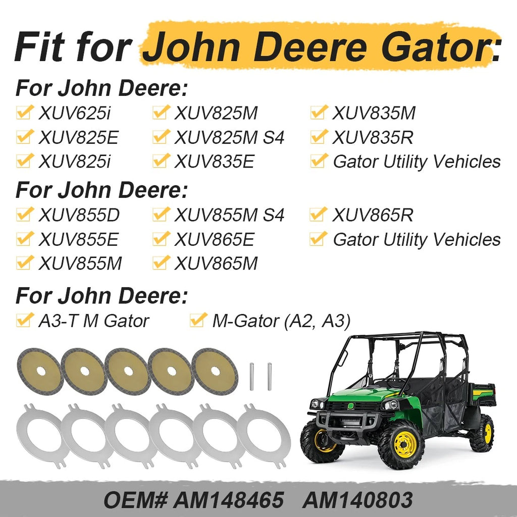 Wet Parking Brake Disk Kit AM140803 for John Deere Gator XUV 625 825 835 855 865