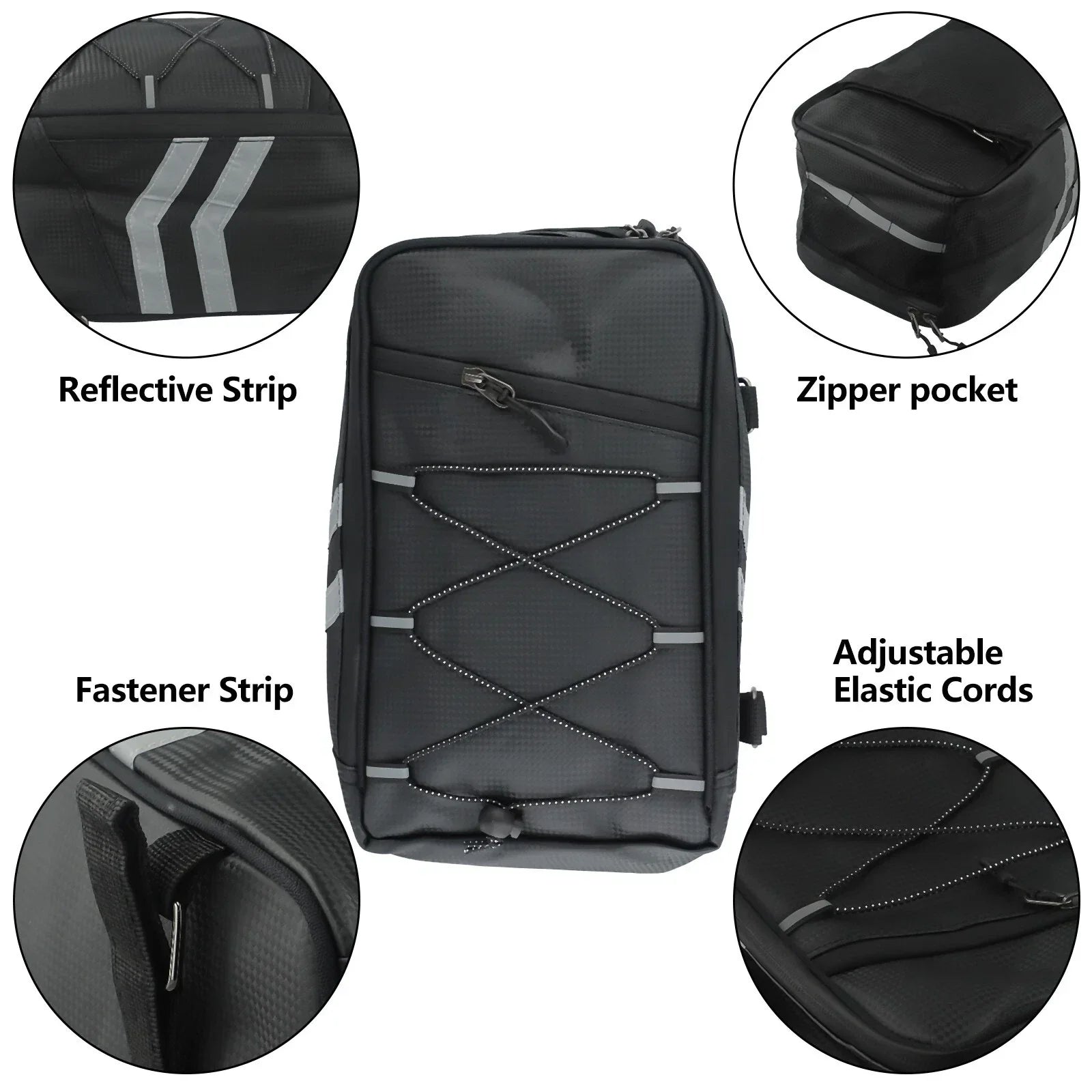 Rear Rack Bag / 8L / Waterproof Reflective for Bicycles