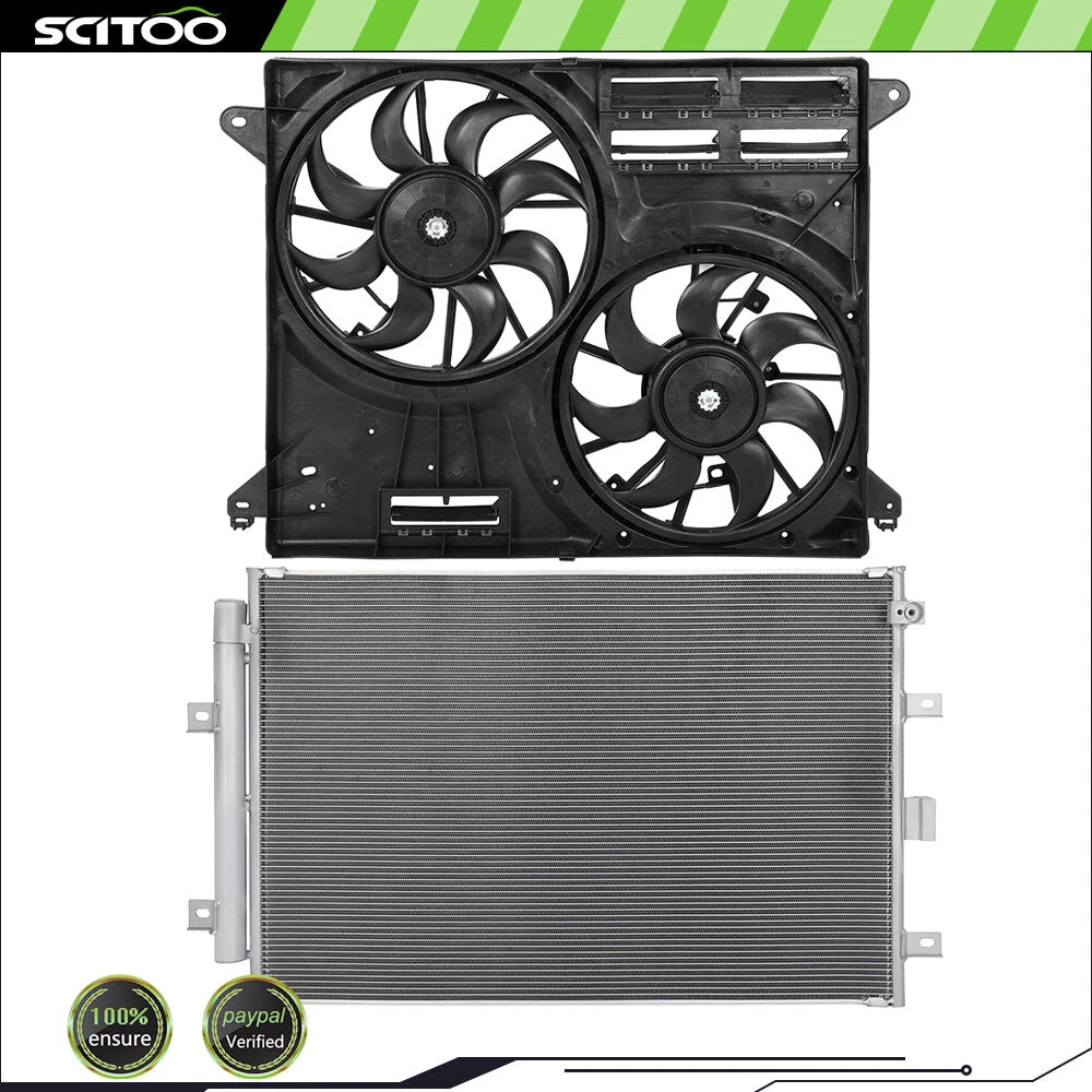 AC Condenser and Cooling Fan Kit for Ford Edge (2019–2021)
