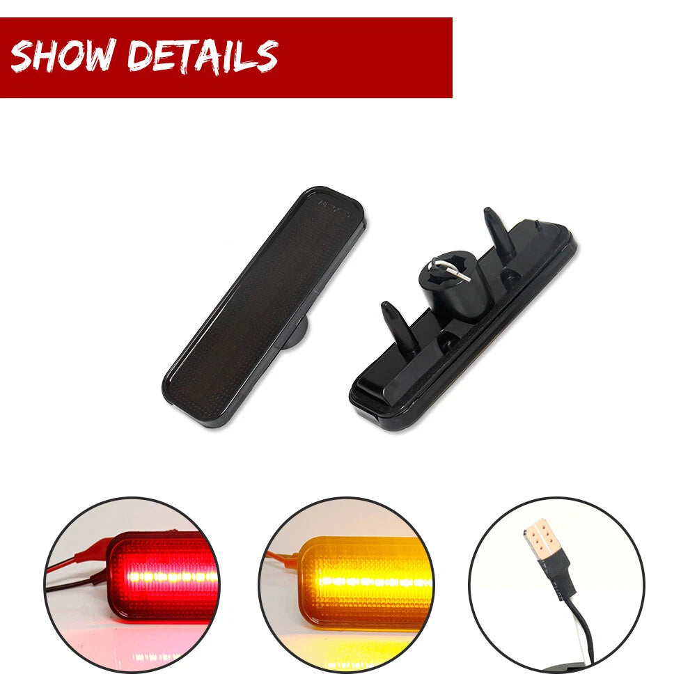 Smoked LED Side Marker Lights for Chevrolet Camaro (1970–1977)