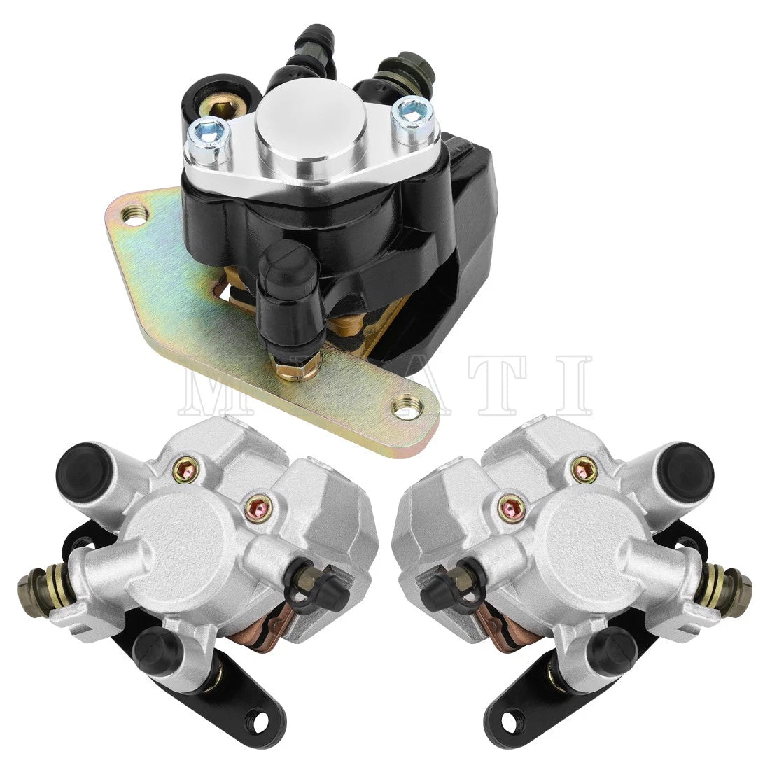 Front & Rear Brake Calipers w/Pads for Yamaha Wolverine 350 YFM350FX (1995–2005)