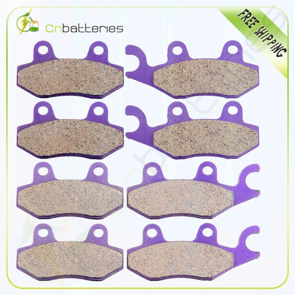 Set of 4 Brake Pads for Kawasaki KLF400B 4x4 Bayou 400 (1993–1999) Carbon Fiber