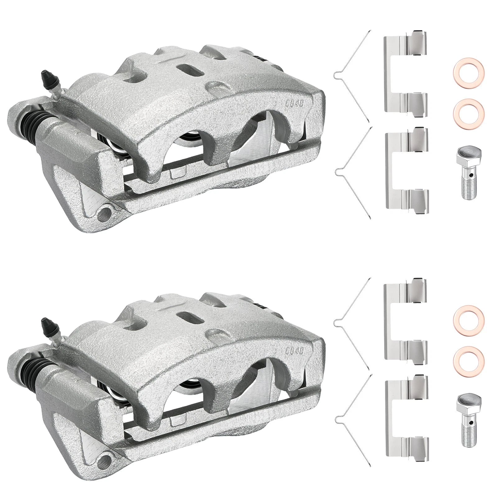 2X Front Brake Calipers for Acura MDX (2014–2019), Pilot (2016–2021), Ridgeline (2017–2020)
