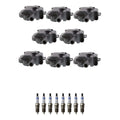 Set of 8 Ignition Coils & Spark Plugs for Camaro Corvette V8