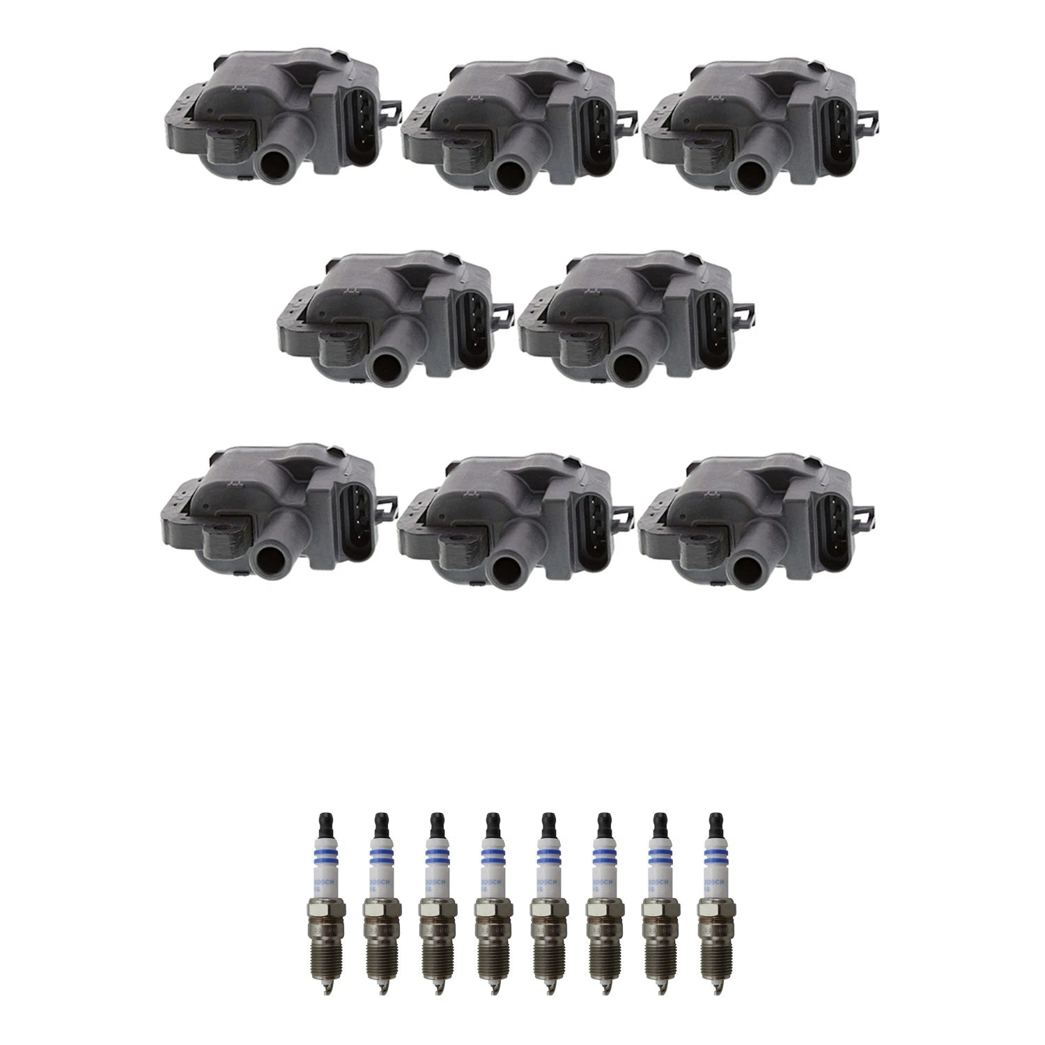 Set of 8 Ignition Coils & Spark Plugs for Camaro Corvette V8