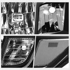 Headlights for Nissan Titan XD (2016–2024) OE Style Black Housing Clear Corner