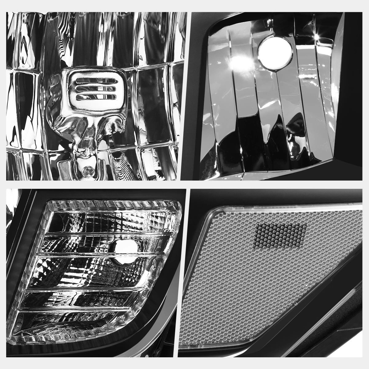 Headlights for Nissan Titan XD (2016–2024) OE Style Black Housing Clear Corner