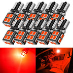 10X T10 194 LED Bulb for Instrument Panel Gauge Cluster (Universal) 168 2825 Red