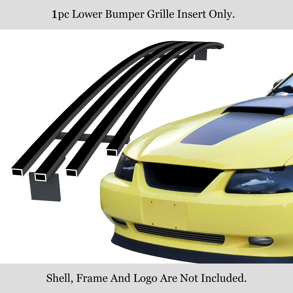 Stainless Black Billet Grille Insert for Ford Mustang (1999-2004)