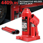 2 Ton Red 11.8" Manual Hydraulic Bottle Jack for Auto Repair