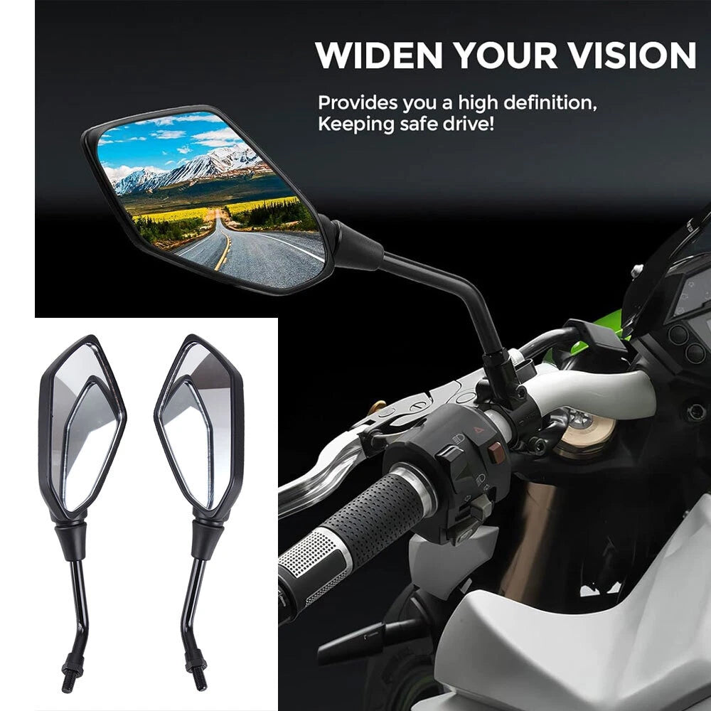 M10 10mm Universal Motorcycle Rearview Side Mirrors for Honda