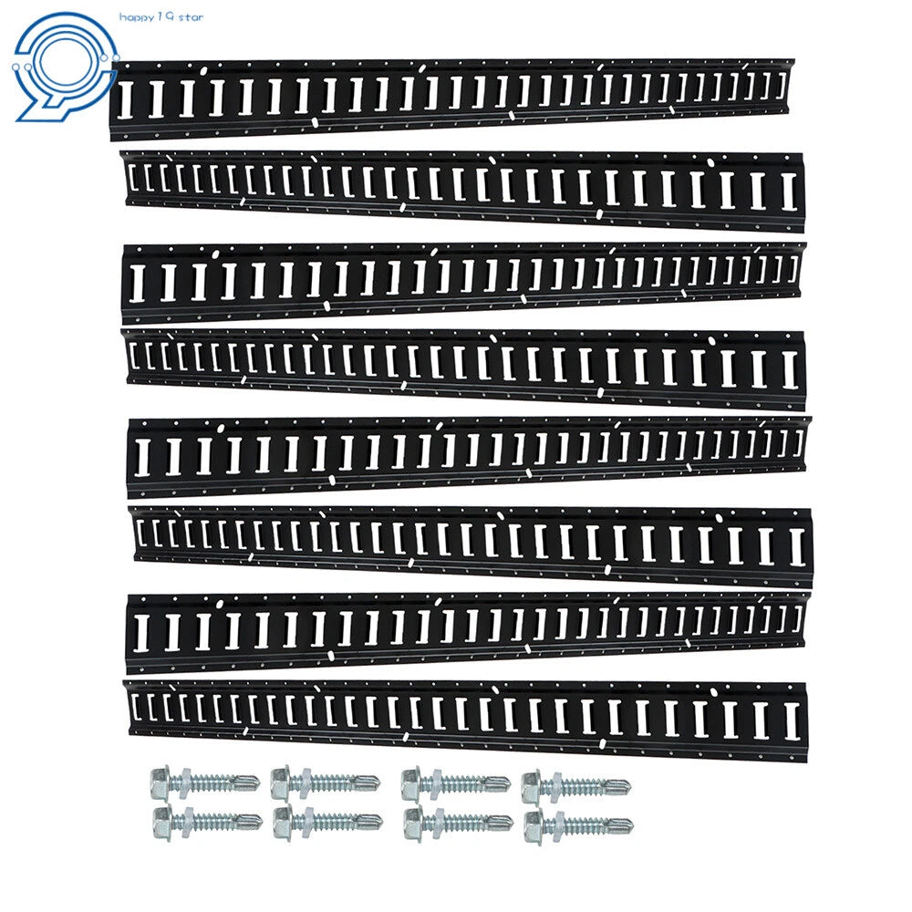 Set of 8 Powder-Coated Steel E-Track Tie-Downs for E-Track Systems