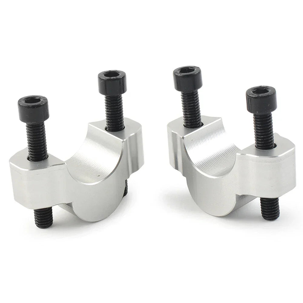 Silver Handlebar Risers Clamp Adapter for Yamaha Tenere 700 (2019-2023)
