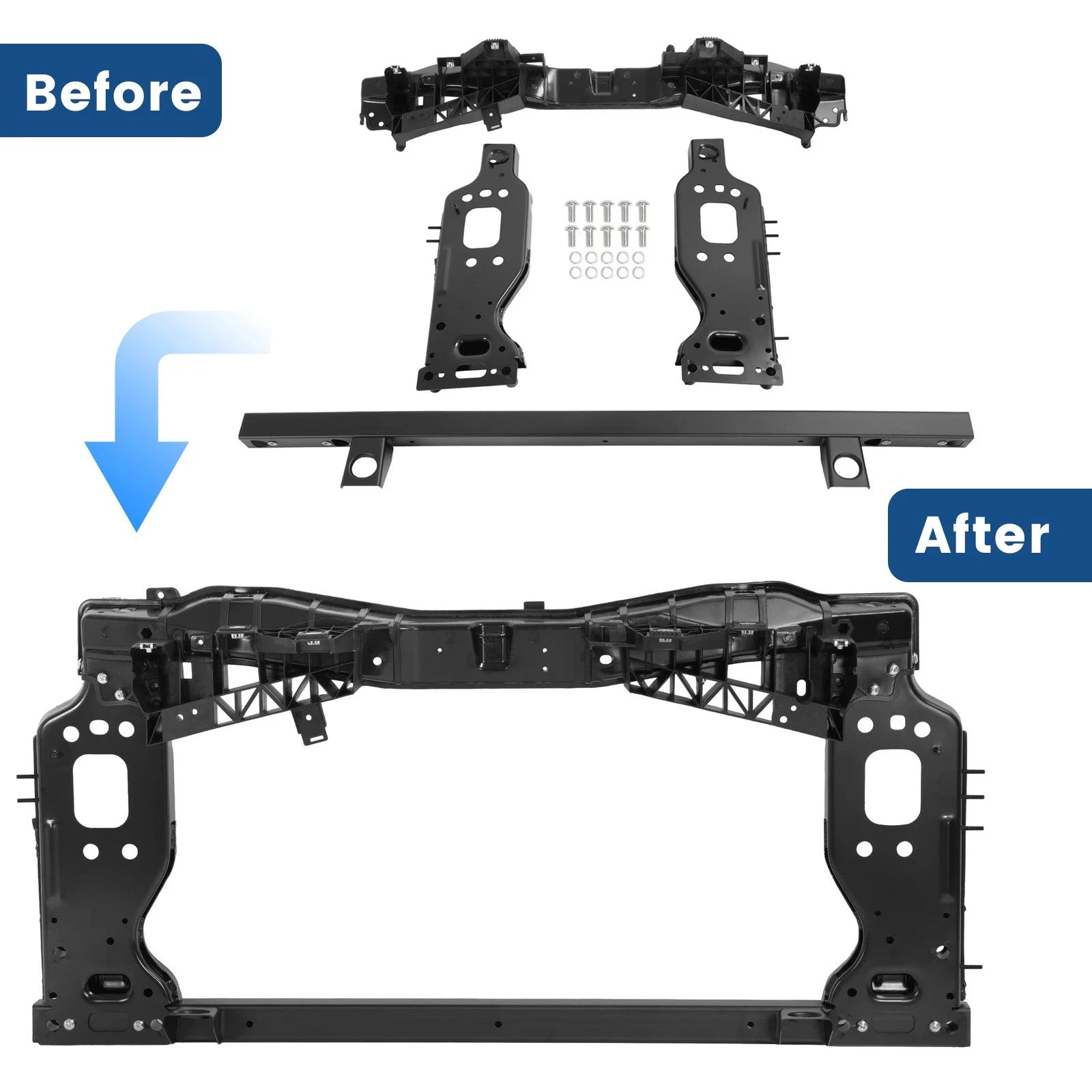 Radiator Support Panel Steel for Dodge Dart (2013–2016) 1.4L 2.0L 2.4L