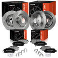 Front & Rear Disc Brake Rotors & Ceramic Pads for Infiniti G35 (2003–2005)