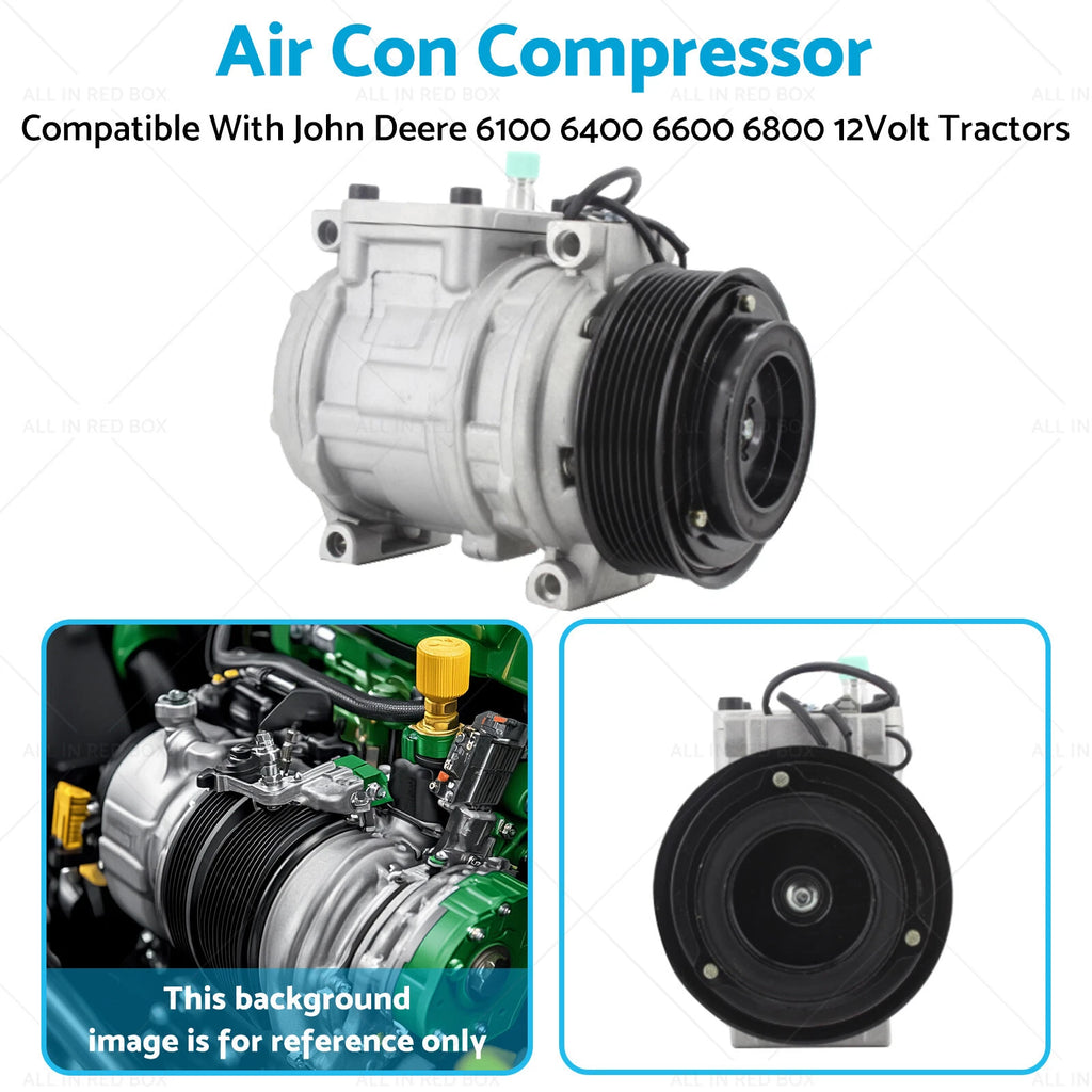 Air Con Compressor for John Deere 6100 6400 6600 6800 (12V)