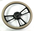 Steering Wheel Cover Black Half Wrap Replacement for Universal Fit (2005–2025)