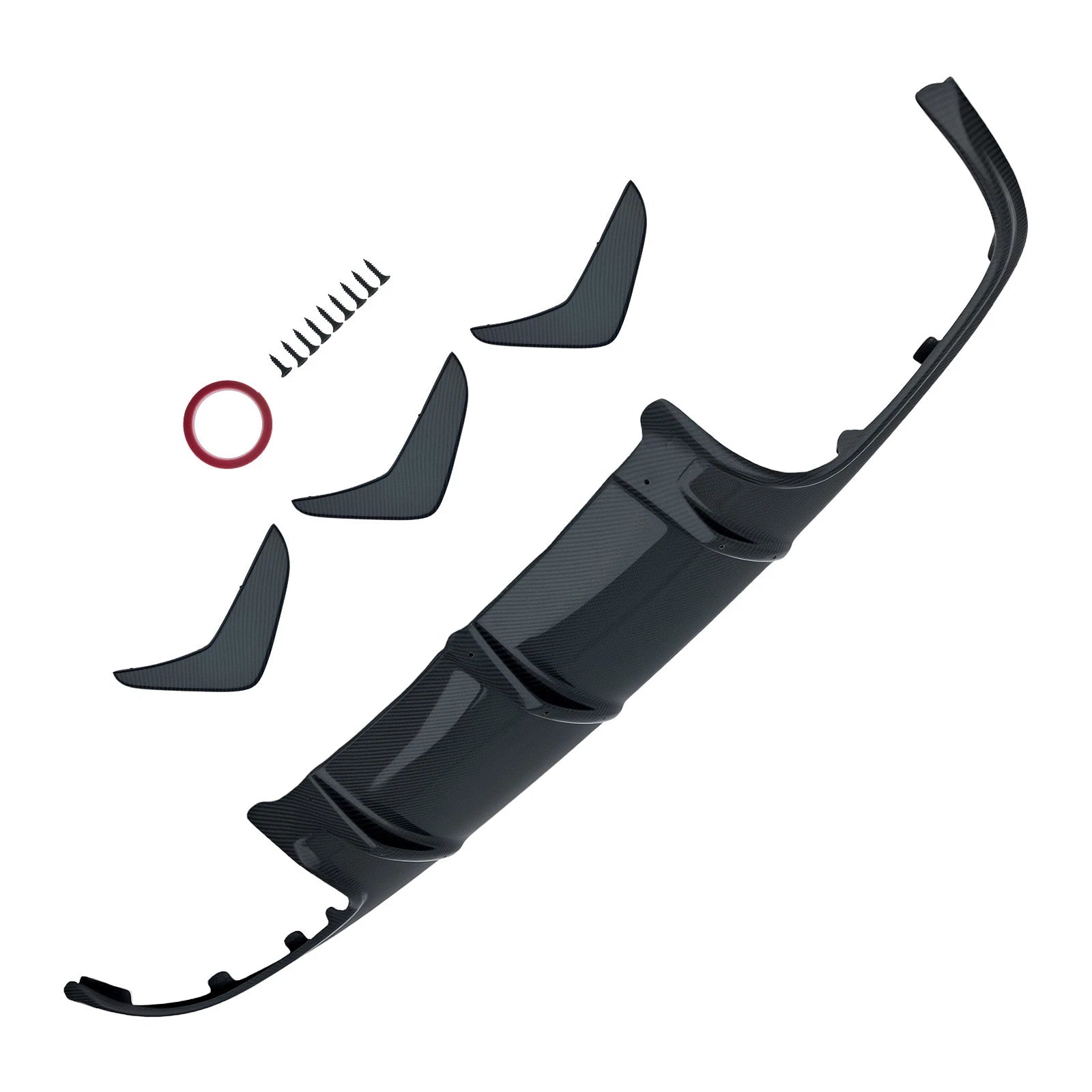 Rear Bumper Diffuser Lip for Mercedes-Benz W204 C63 AMG (2008–2011) Carbon Fiber