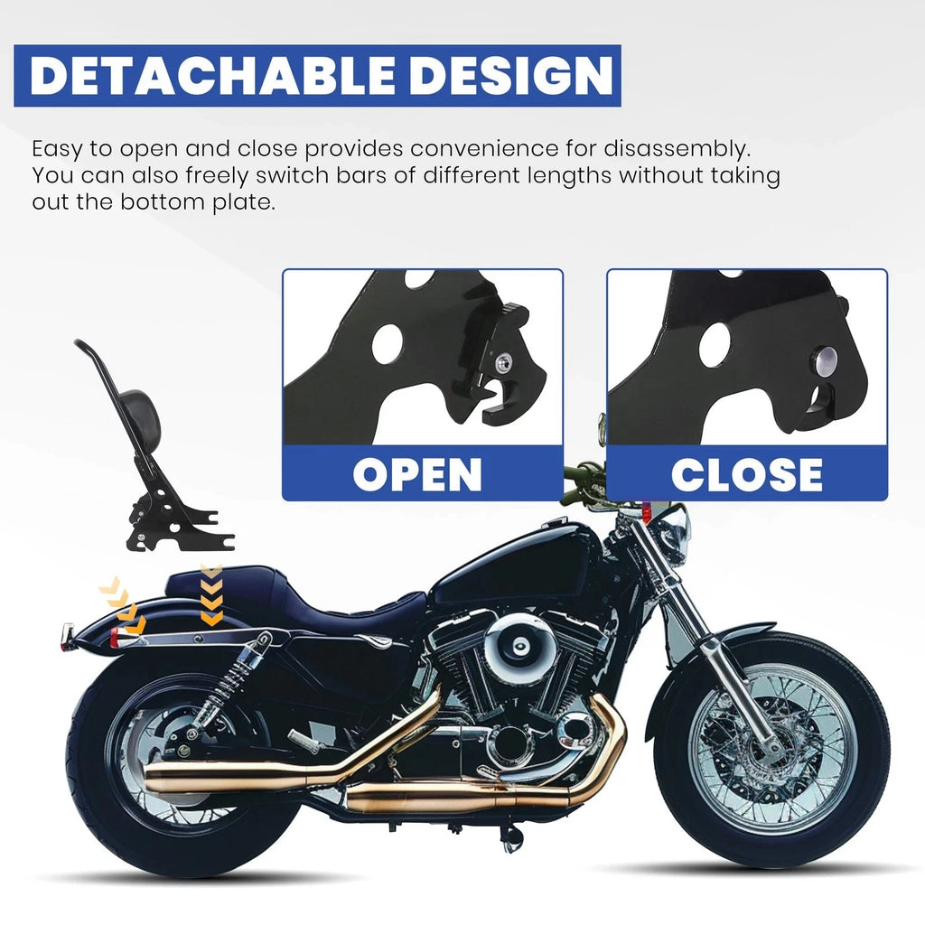 Sissy Bar Backrest for Harley Sportster Iron 883 1200 Forty Eight (2004–2022)