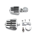 1.25" Furious Flame Skull Foot Peg P-Clamp Kit for Harley Sportster