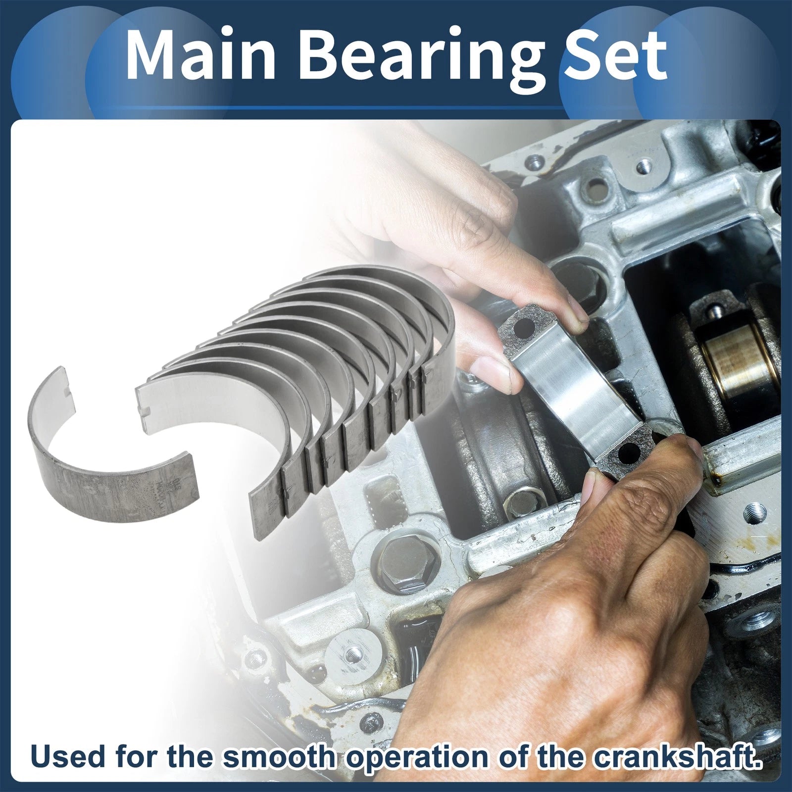Main Bearing Set No. 1170135030 for Toyota Cressida (1980–1996) 10 Pcs