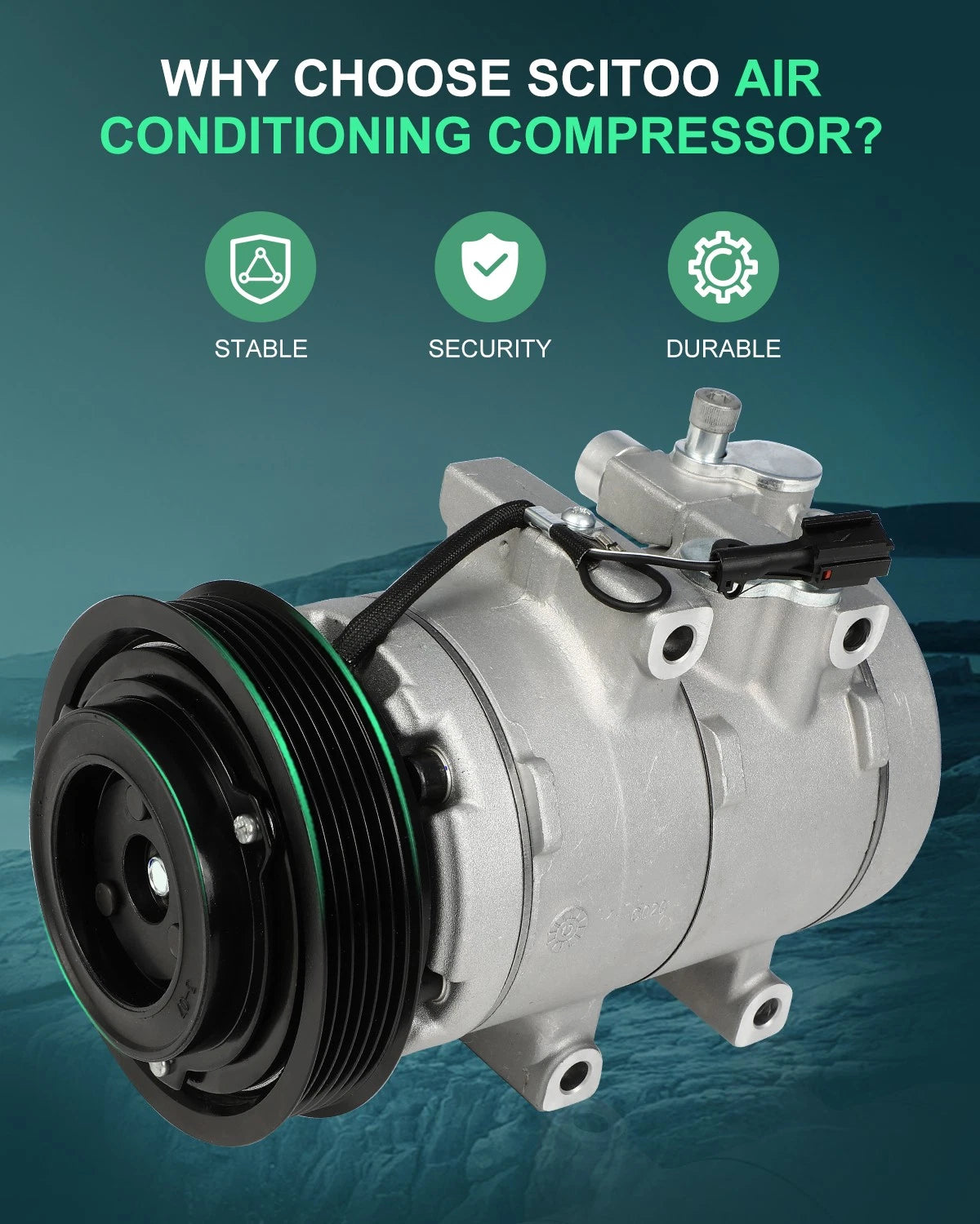 A/C Compressor and Clutch for Hyundai Sonata, Kia Magentis (2002–2005)