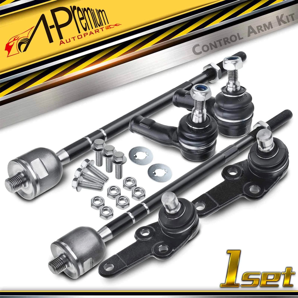 6X Front Lower Ball Joint & Tie Rod End for Ford Focus SVT (2002–2004)