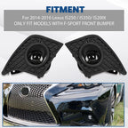 Fog Lights Set for Lexus IS250 IS350 F-Sport (2014–2016) w/Switch Harness Bulbs