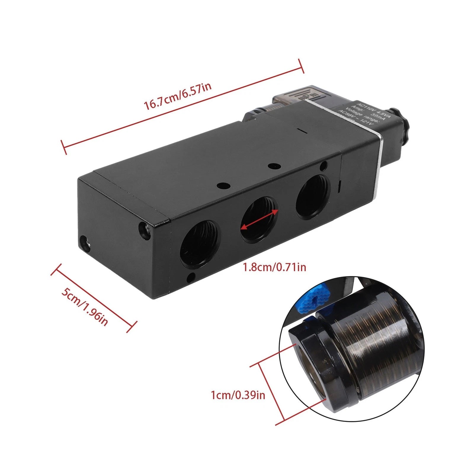 5-Way Pneumatic Electric Solenoid Valve for Air Systems (AC110V)