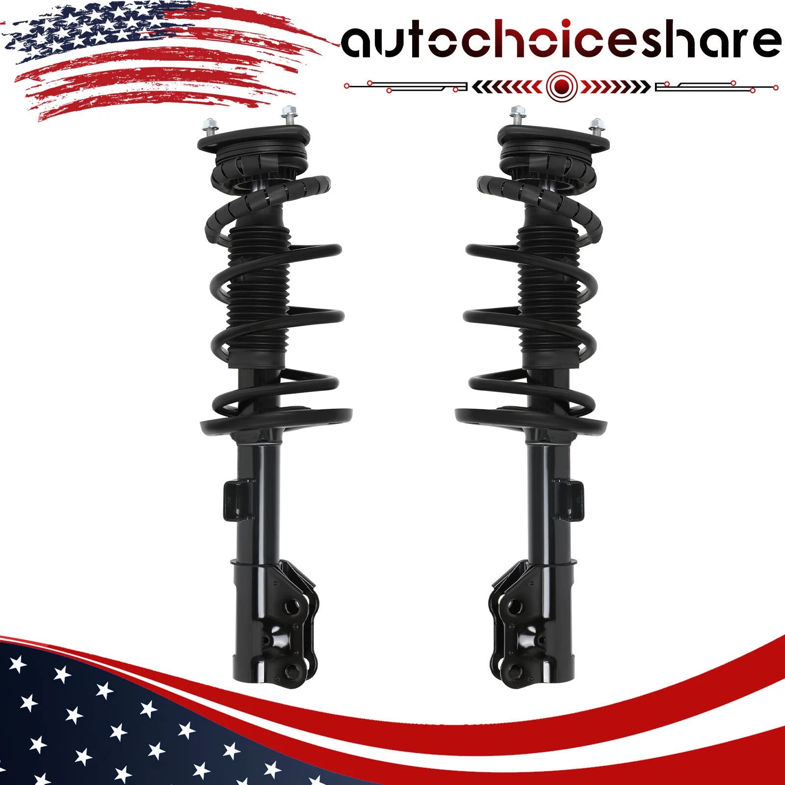 Set of 2 Front Complete Shocks Struts Coil Springs for Mazda CX-5 (2013–2016)