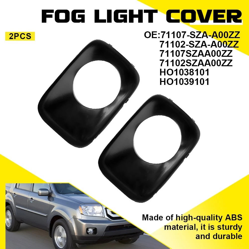 Pair Fog Light Trim Cover for Honda Pilot (2009–2011) LH RH Bezel