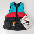 Life Vest for Slippery 21 Surge Neo (Adult Small) - Black/Red/Aqua 3240-0905