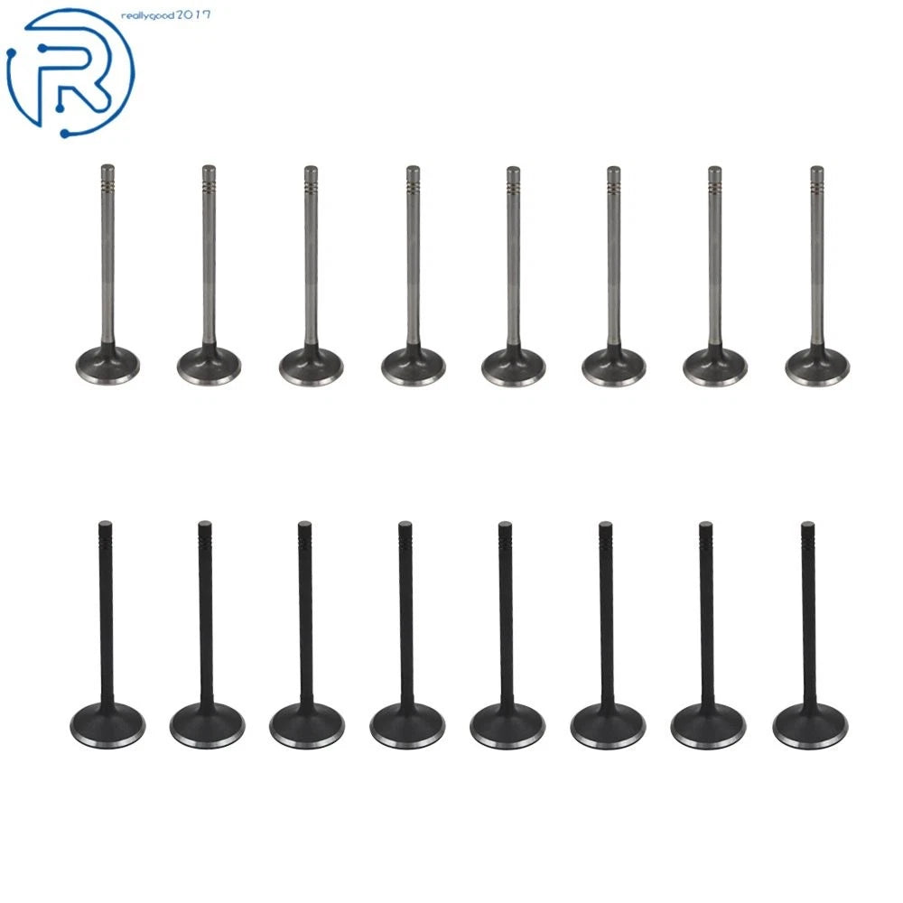 16PCS Intake Exhaust Engine Valves for GM Chevrolet Pontiac 2.0L/2.2L/2.4L (DOHC)