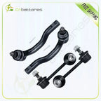 Set of 4 Suspension Front Outer Tie Rod Ends + Sway Bar End Links for Mazda CX-7 (2007–2012)