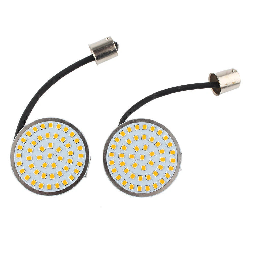 2" 1156 Amber LED Turn Signal Inserts for Harley Sportster (2014–2017)