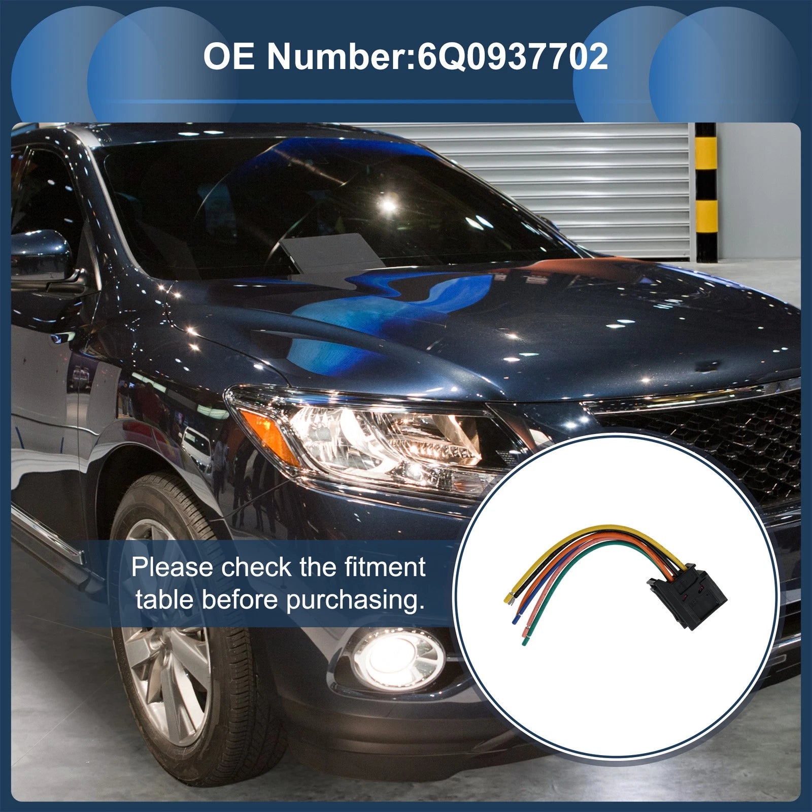 Headlight Wiring Harness Assembly for Audi A1 (2010–2018) No.6Q0937702