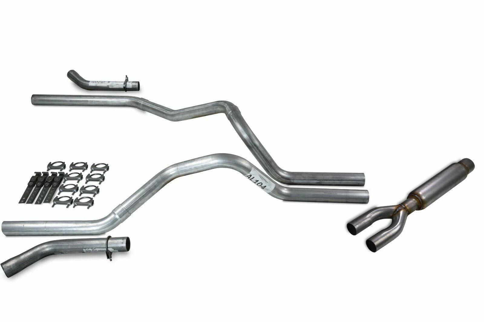 2.5" Dual Exhaust Kit for Ford F150 (2021–2025) - Glasspack, Corner Exit