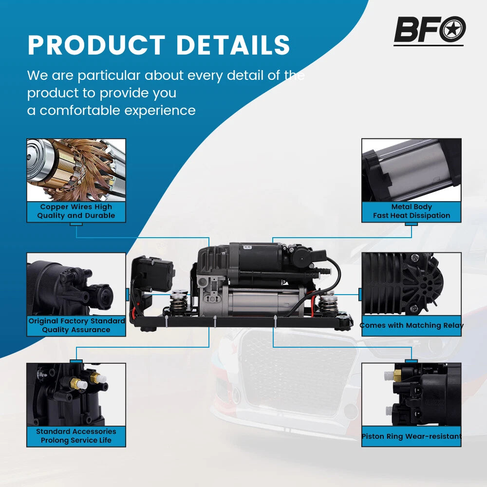 Air Suspension Compressor with Bracket for BMW 7-Series (2009-2015)