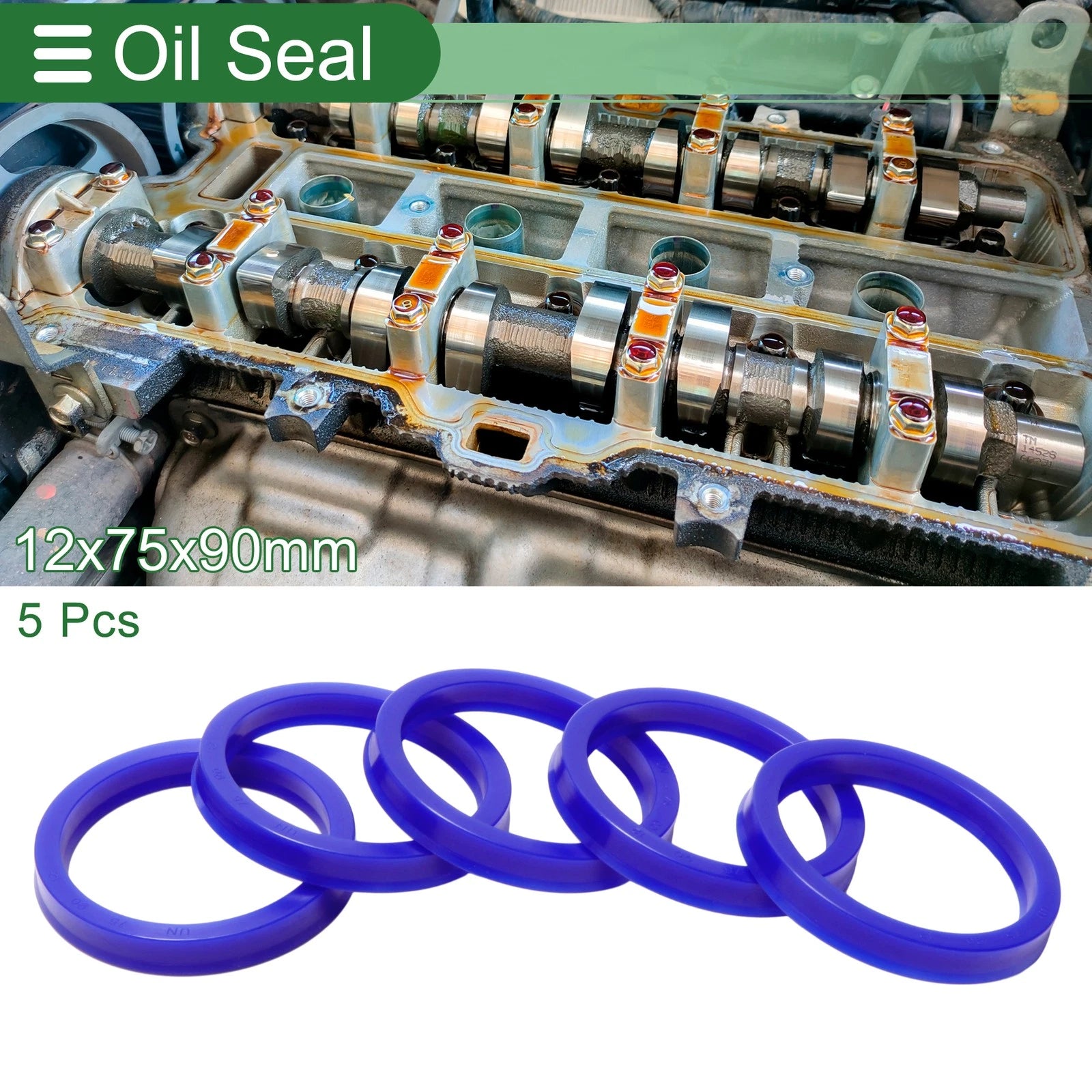Set of 5 Oil Seal Rotary Shaft Seal 75x90x12mm High Pressure