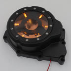 Yellow LED Left Engine Stator Cover for Yamaha YZF-R6 (2006–2021)