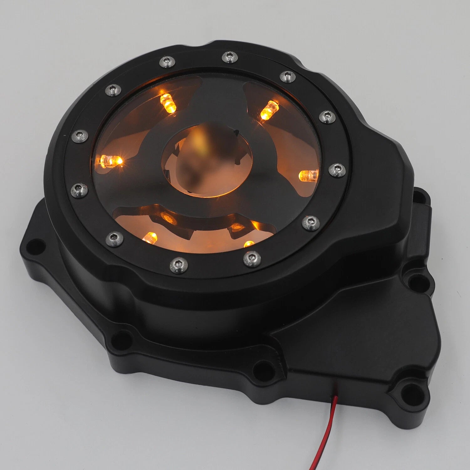 Yellow LED Left Engine Stator Cover for Yamaha YZF-R6 (2006–2021)