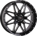System 3 St7 Wheel 20x7 4+3 +10mm 4/110 Gloss Black Milled for ATV/UTV (2010–2023)