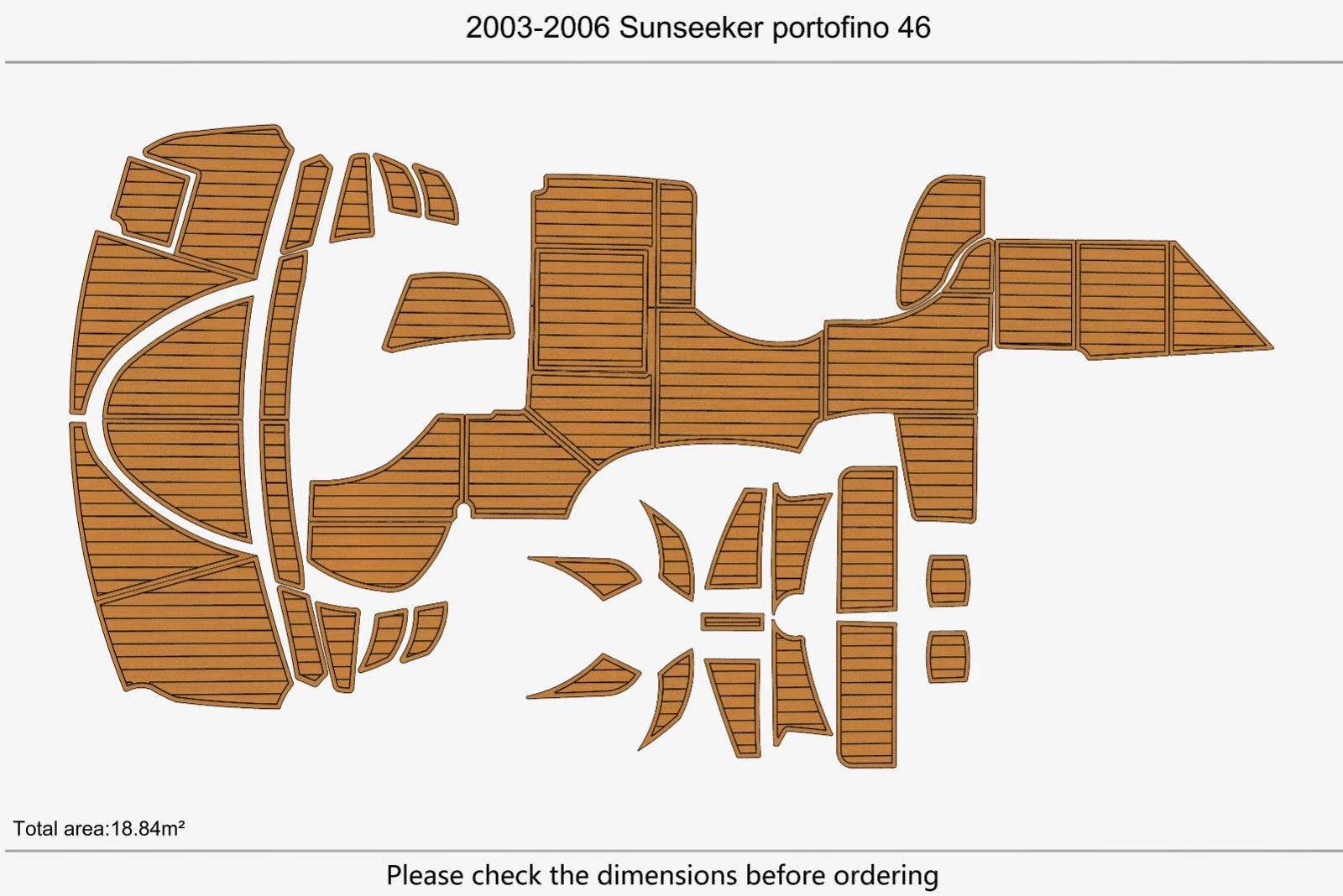 EVA Foam Pad Flooring Mat for Sunseeker Portofino 46 (2003)